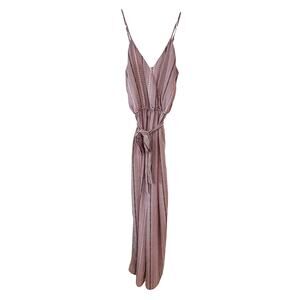 J for Justify Sleeveless Jumpsuit Size Medium Belted Wide Leg V-Neck Boho